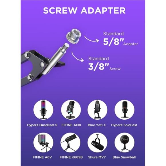 Adjustable Mic Stand for Blue Snowball and Blue Snowball iCE Suspension Boom - Picture 6 of 8